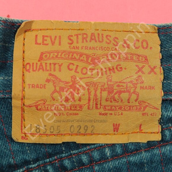 Vintage Levis 505 Shorts Womens 24 Blue 505 Railroad Stripe Denim 1980s - Picture 5 of 8